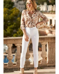 Sosandar Animal Print Relaxed Utility Shirt