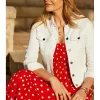 Sosandar Denim Jacket with Silver Button Detail