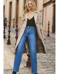 Sosandar Double Breasted Animal Lined Trench