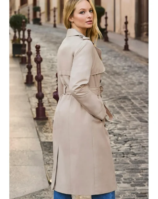 Sosandar Double Breasted Animal Lined Trench
