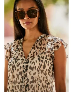 Sosandar Flutter Sleeve Top