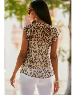 Sosandar Flutter Sleeve Top