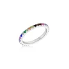 Sterling Silver Colourful CZ Band Ring