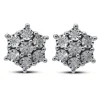Sterling Silver 0.08ct Diamond Cluster Earrings