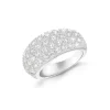Sterling Silver CZ Pave Dome Ring