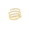 Sterling Silver GP CZ Spirl Ring