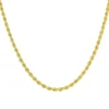 Sterling Silver GP Hollow Rope Necklace