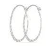 Sterling Silver 25mm Hammered Design Hoops