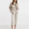 Stone Stretch Cropped Chino Trouser