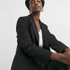 Stretch Poplin Single Breasted Blazer