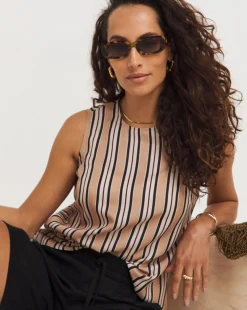 Stripe Shell Tank Top