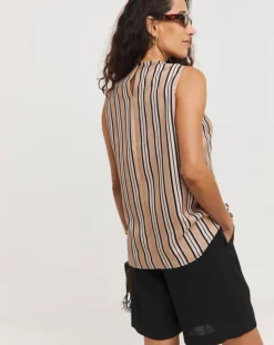 Stripe Shell Tank Top
