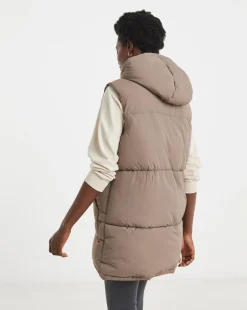 Taupe Hooded Leisure Gilet
