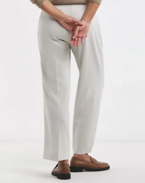 Textured Pleated Wide Leg Trousers