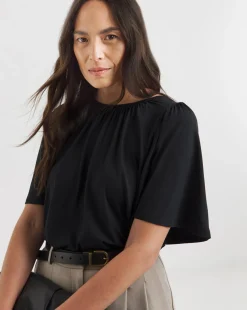 Tie Back Angel Sleeve Top