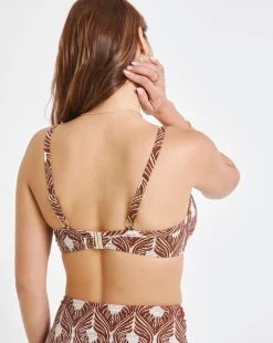 Underwired Ikat Print Bikini Top