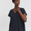 V Neck Peplum Side Panel Top