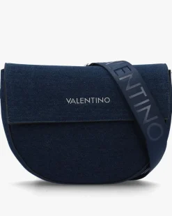 Valentino Bags Bigs Denim Navy Satchel Bag