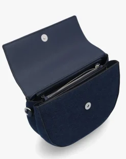 Valentino Bags Bigs Denim Navy Satchel Bag