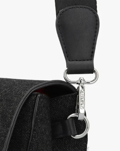 Valentino Bags Bigs Denim Black Satchel Bag