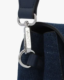 Valentino Bags Bigs Denim Navy Satchel Bag