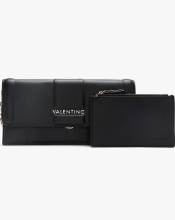 Valentino Bags Brass Black Debossed Cross-Body Bag