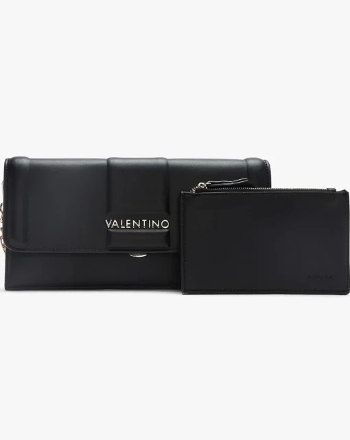 Valentino Bags Brass Black Debossed Cross-Body Bag