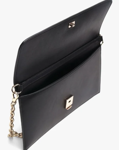 Valentino Bags Brass Black Debossed Cross-Body Bag