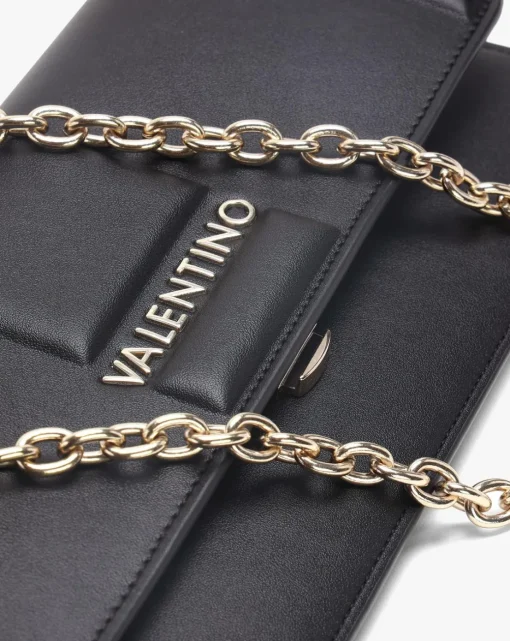 Valentino Bags Brass Black Debossed Cross-Body Bag