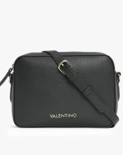 Valentino Bags Brixton II Black Pebbled Camera Bag