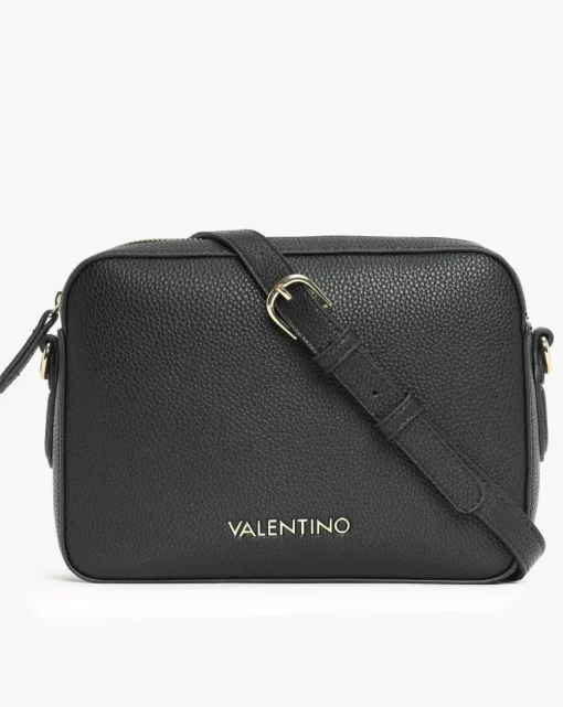 Valentino Bags Brixton II Black Pebbled Camera Bag