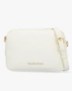 Valentino Bags Brixton II White Pebbled Camera Bag