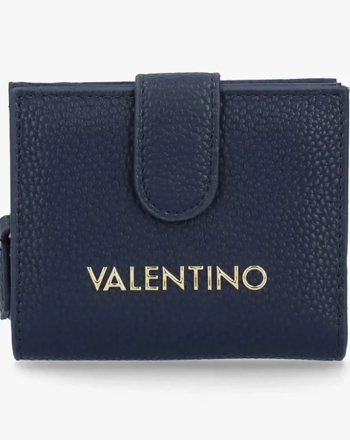 Valentino Bags Brixton Small Foldover Blue Wallet