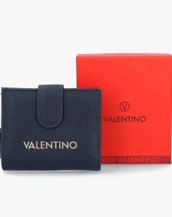 Valentino Bags Brixton Small Foldover Blue Wallet