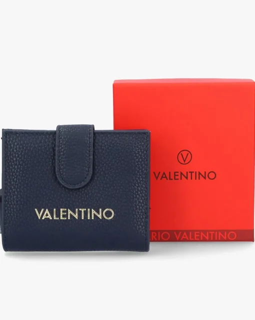 Valentino Bags Brixton Small Foldover Blue Wallet
