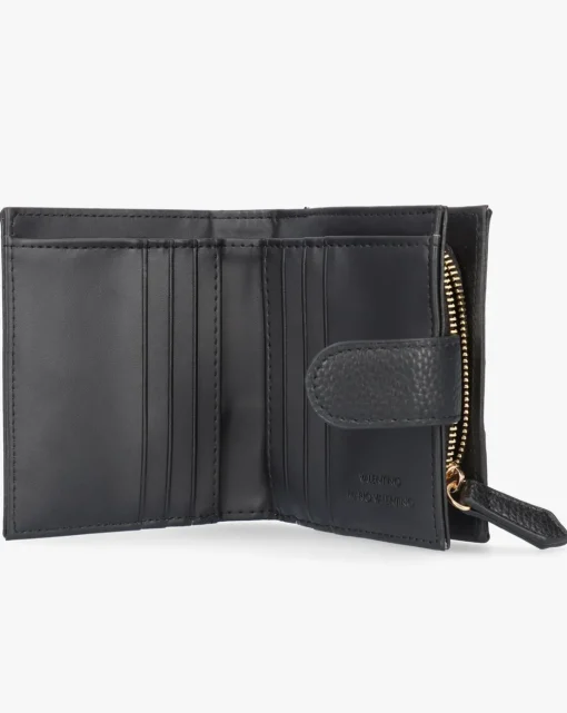 Valentino Bags Brixton Small Foldover Black Wallet