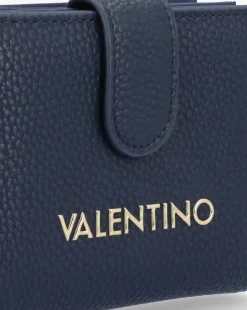 Valentino Bags Brixton Small Foldover Blue Wallet