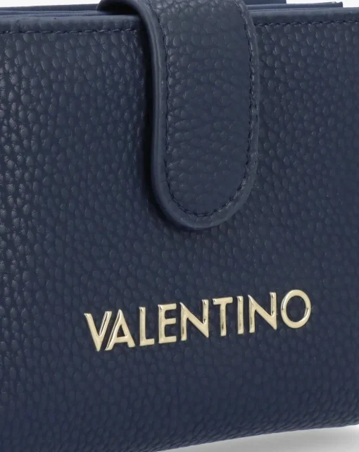 Valentino Bags Brixton Small Foldover Blue Wallet
