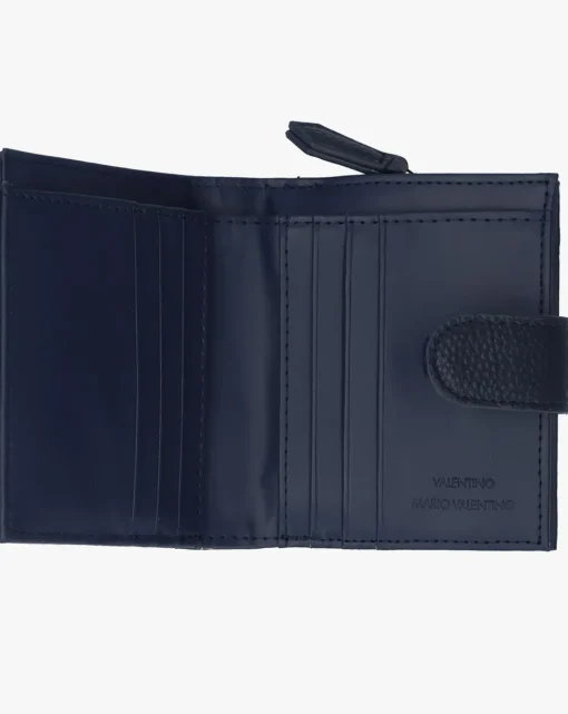 Valentino Bags Brixton Small Foldover Blue Wallet