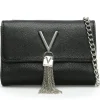 Valentino Bags Divina Black Pebbled Shoulder Bag