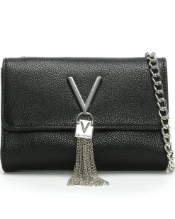 Valentino Bags Divina Black Pebbled Shoulder Bag