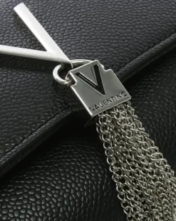Valentino Bags Divina Black Pebbled Shoulder Bag