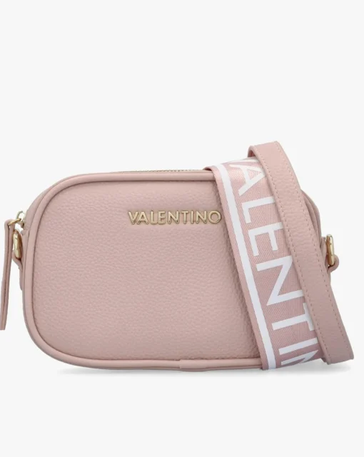 Valentino Bags Miramar Pink Pebbled Camera Bag