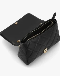 Valentino Bags Ocarina Quilted Black Satchel Bag