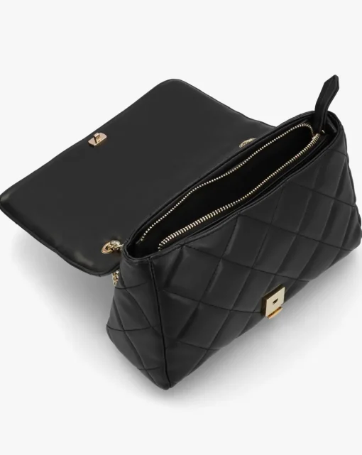 Valentino Bags Ocarina Quilted Black Satchel Bag