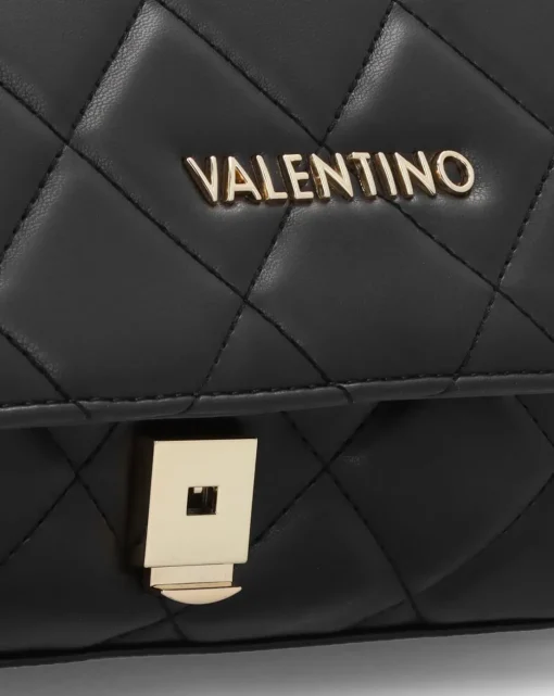 Valentino Bags Ocarina Quilted Black Satchel Bag