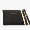 Valentino Bags Pansy Logo Top Zip Black Cross-Body Bag
