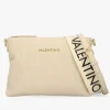 Valentino Bags Pansy Logo Top Zip Ecru Cross-Body Bag