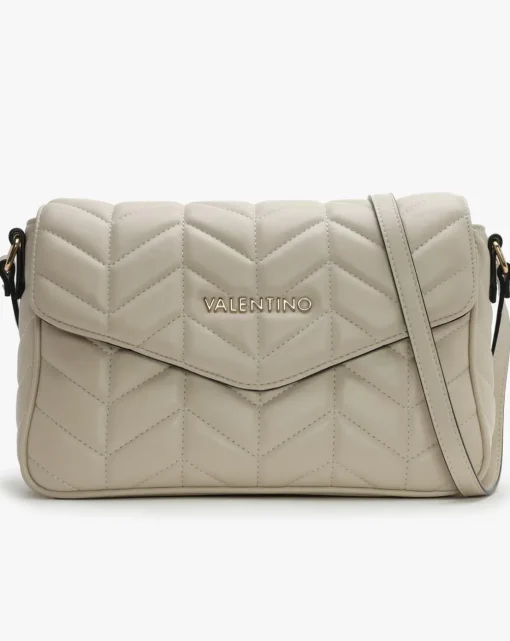Valentino Bags Petal Quilted Chevron Beige Cross-Body Bag