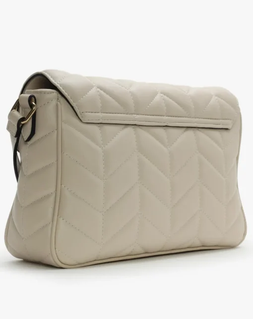 Valentino Bags Petal Quilted Chevron Beige Cross-Body Bag